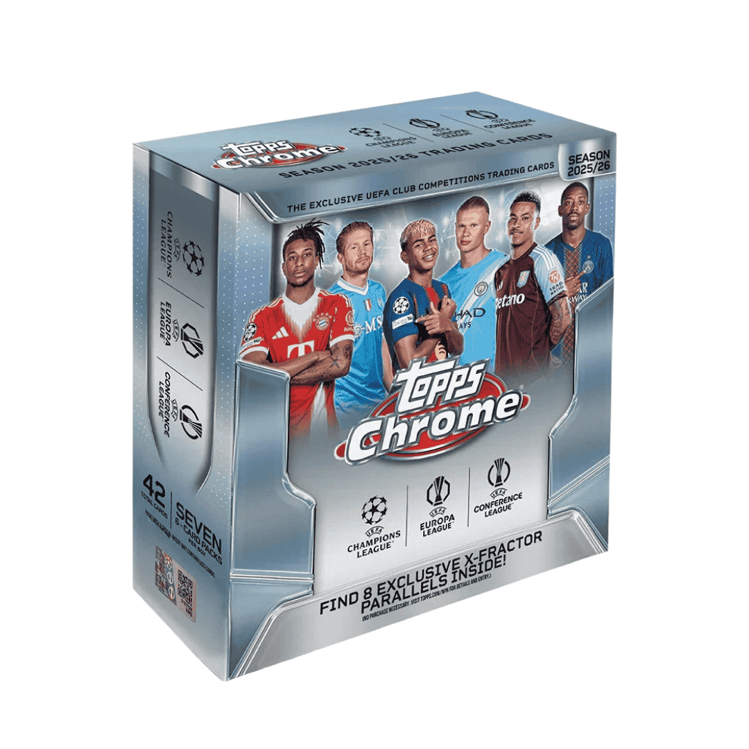 2025/26 Topps Chrome UEFA Club Competitions Soccer Mega Box