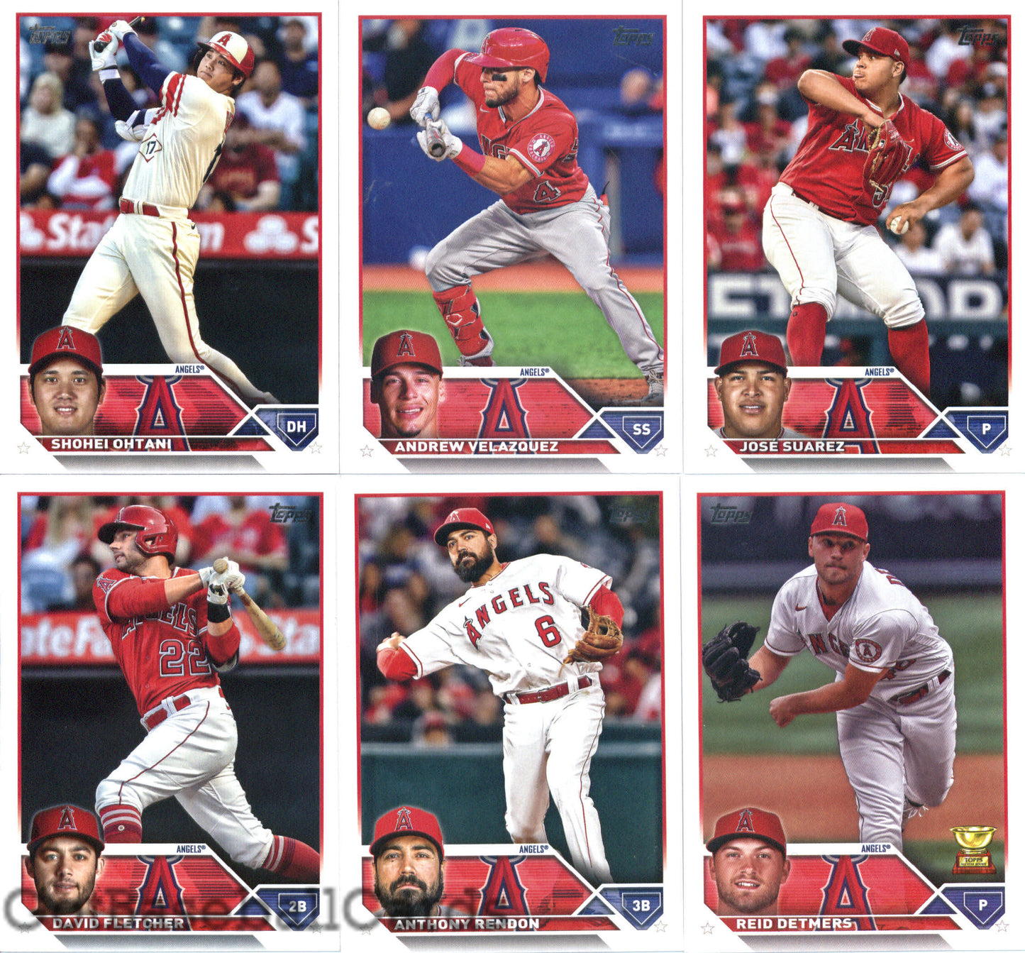2023 Topps Complete Master Los Angeles Angels Team Set of 34 Cards