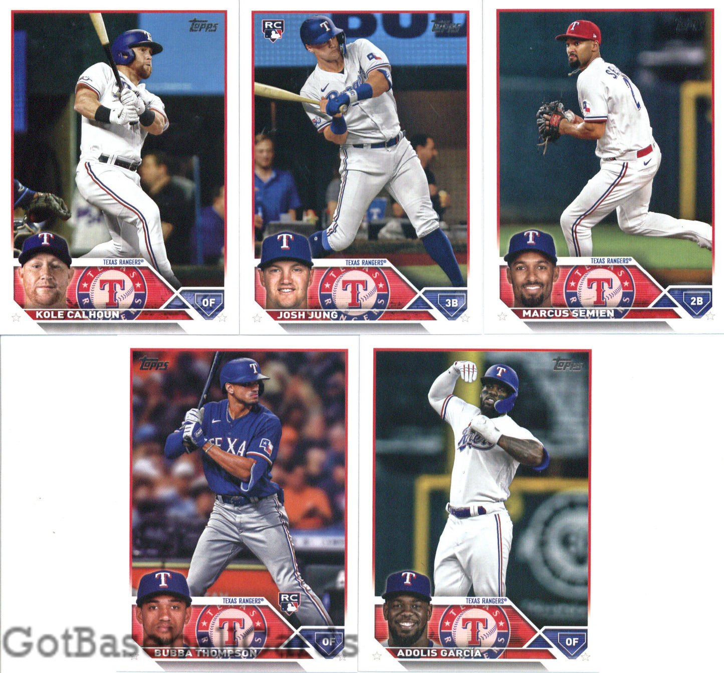 2023 Topps Complete Set (Series 1 & 2) Texas Rangers Team Set of 20 Cards