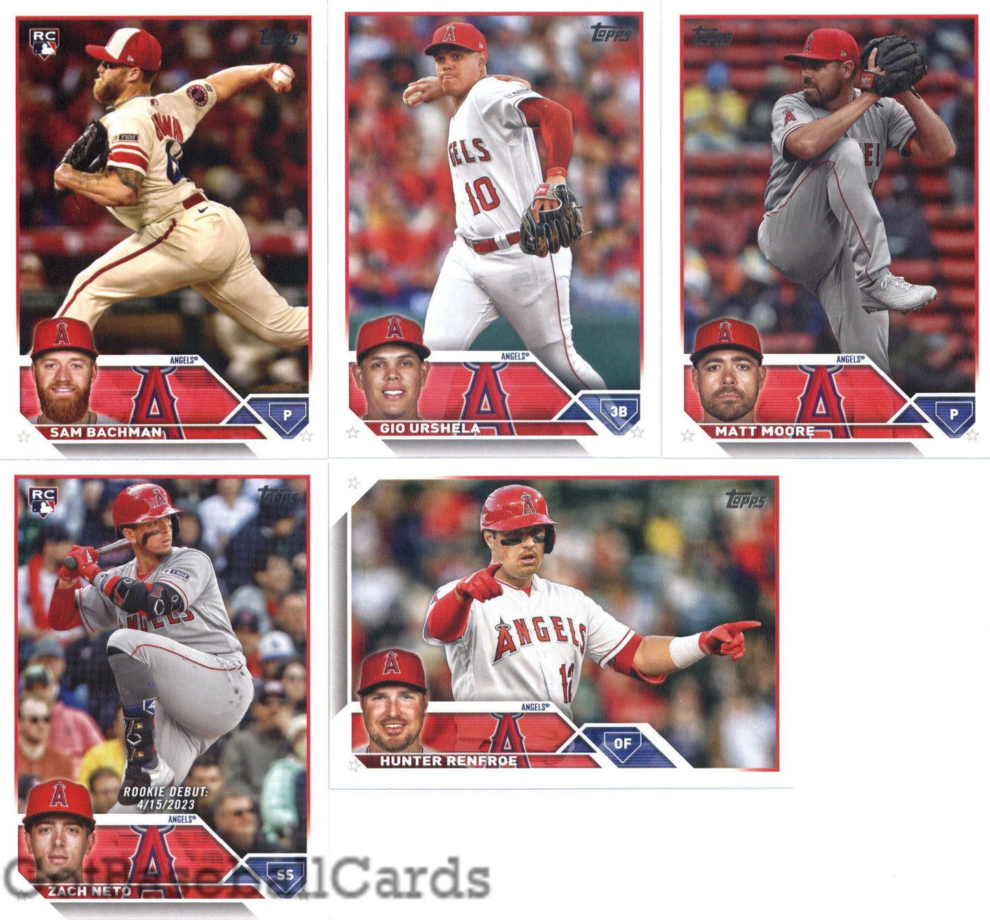 2023 Topps Complete Master Los Angeles Angels Team Set of 34 Cards