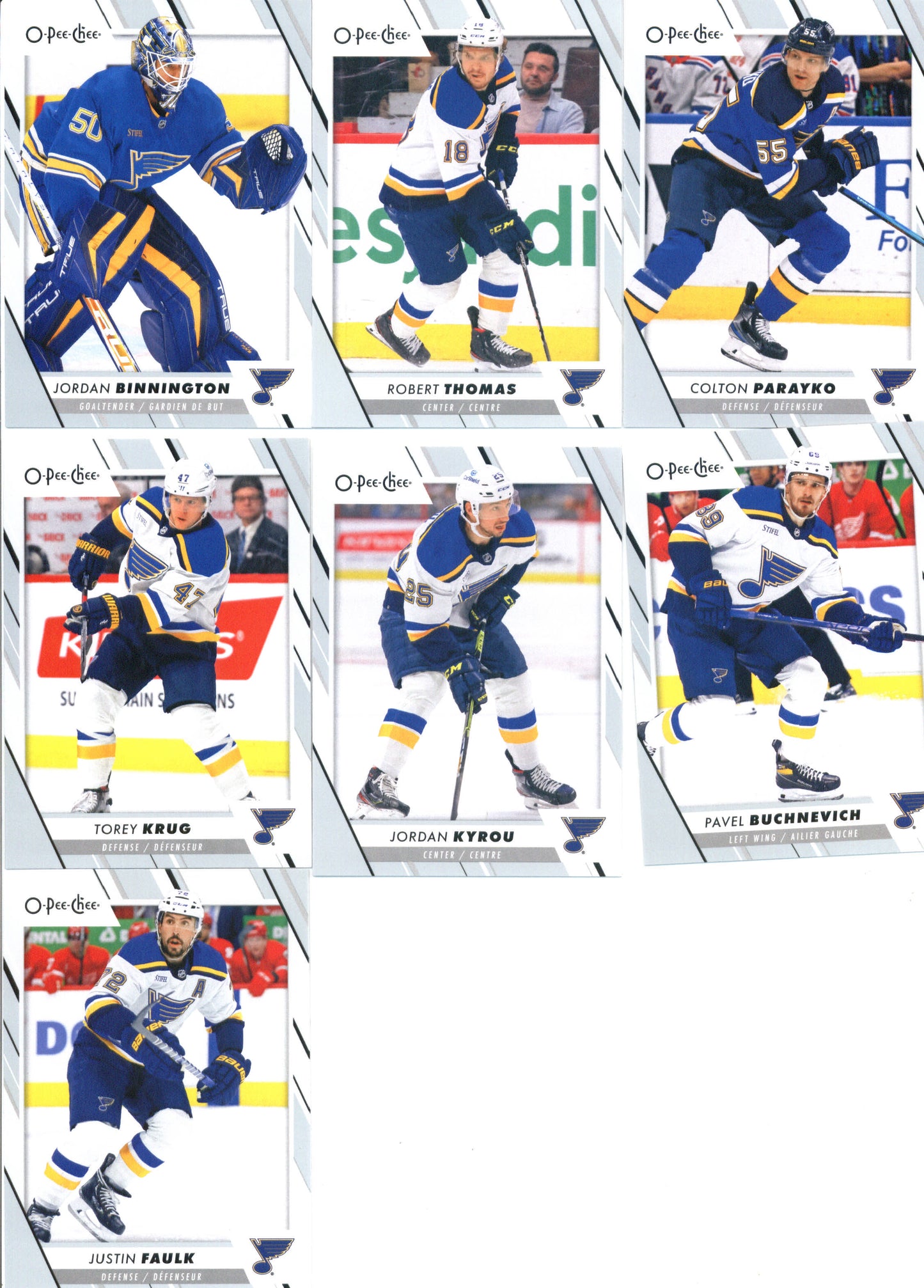 2023-24 O-Pee-Chee Veterans St. Louis Blues Team Set of 17 Cards