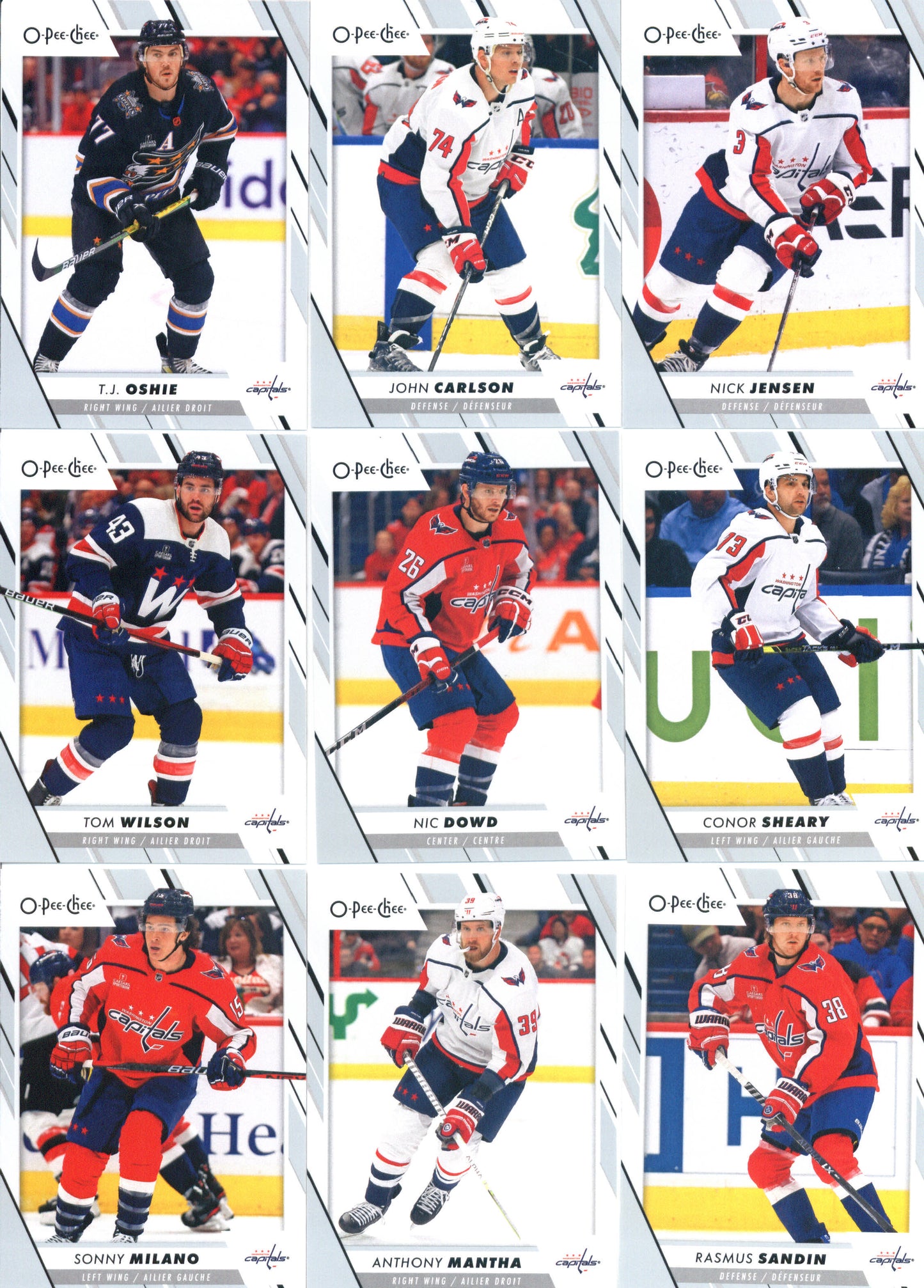 2023-24 O-Pee-Chee Veterans Washington Capitals Team Set of 16 Cards