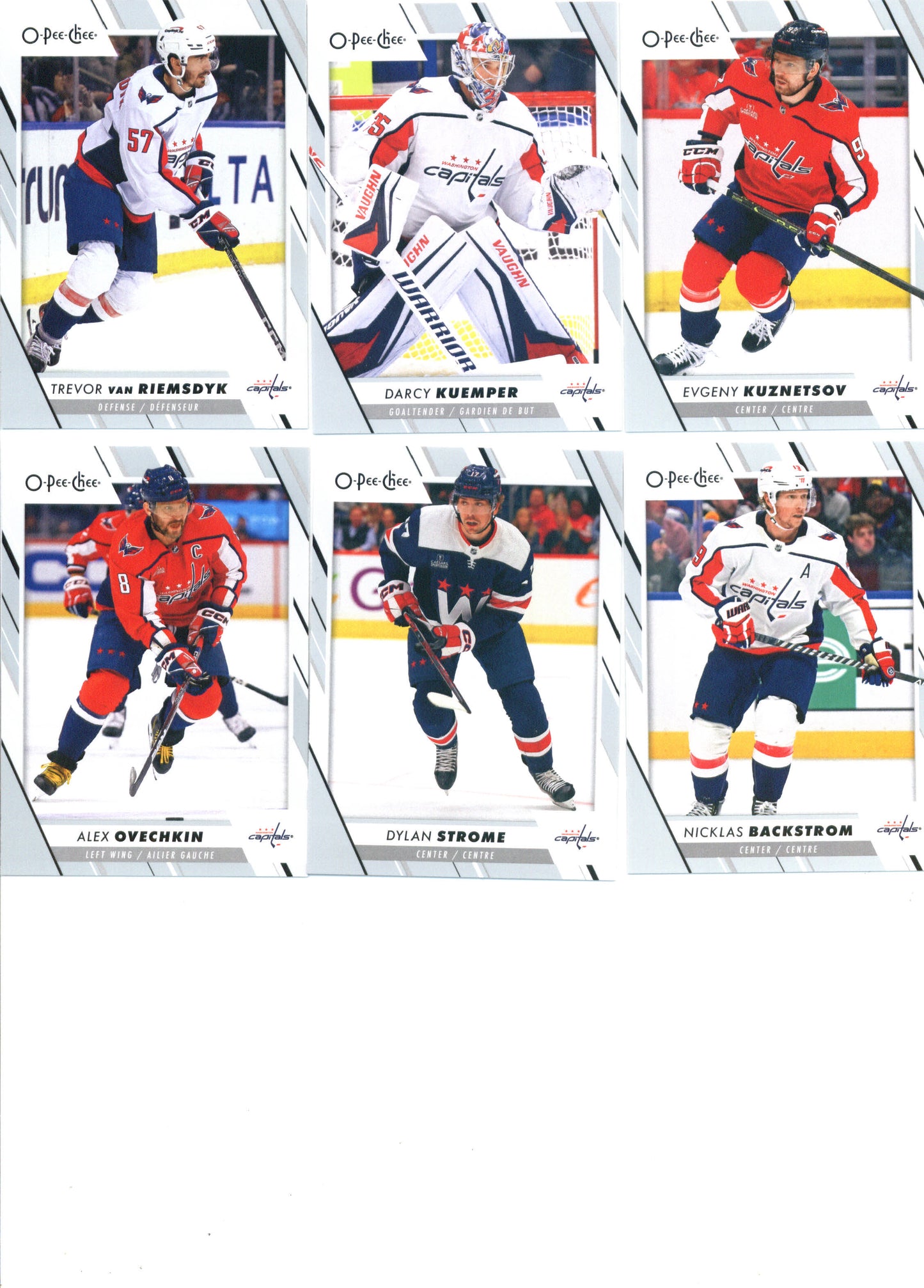 2023-24 O-Pee-Chee Veterans Washington Capitals Team Set of 16 Cards