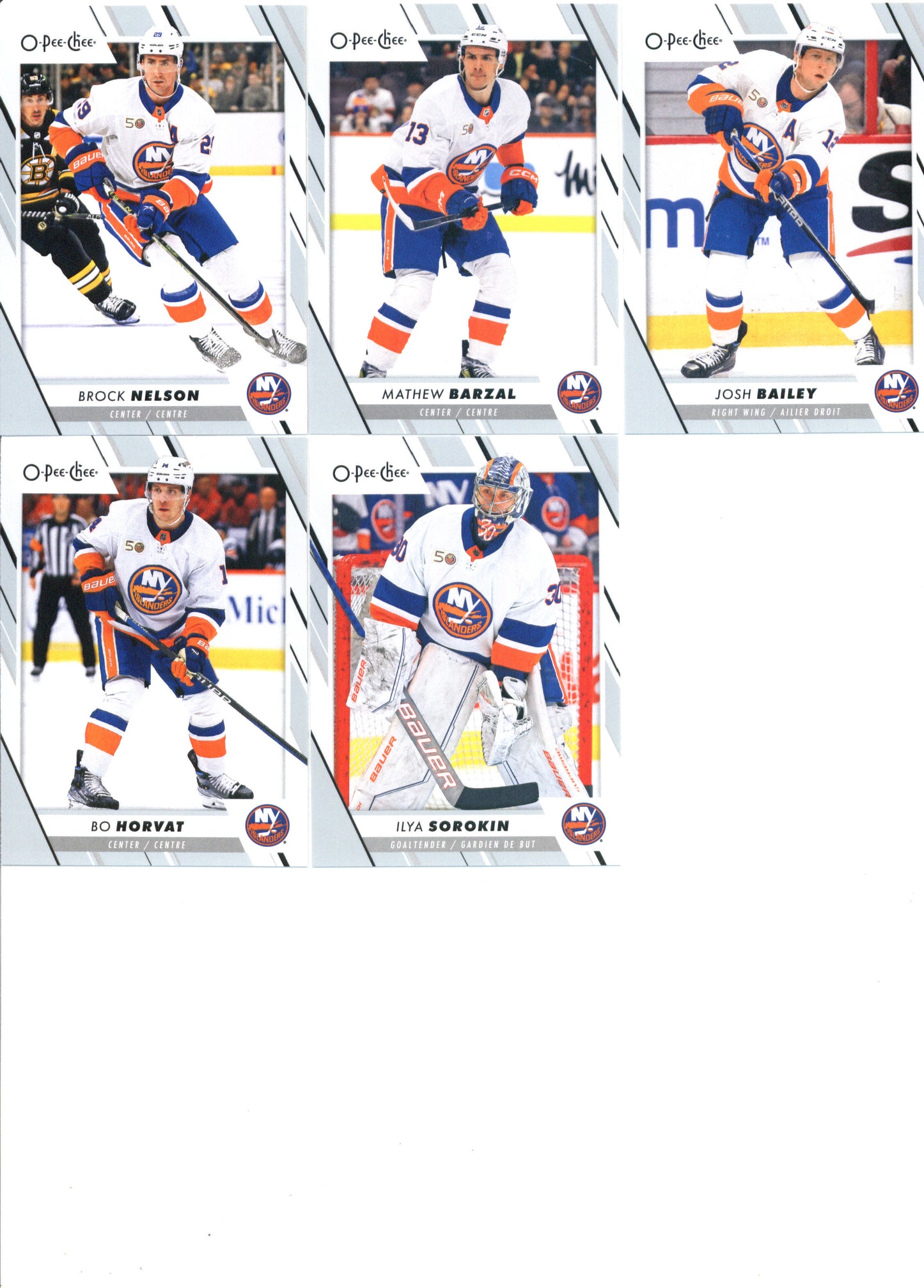 2023-24 O-Pee-Chee Veterans New York Islanders Team Set of 17 Cards