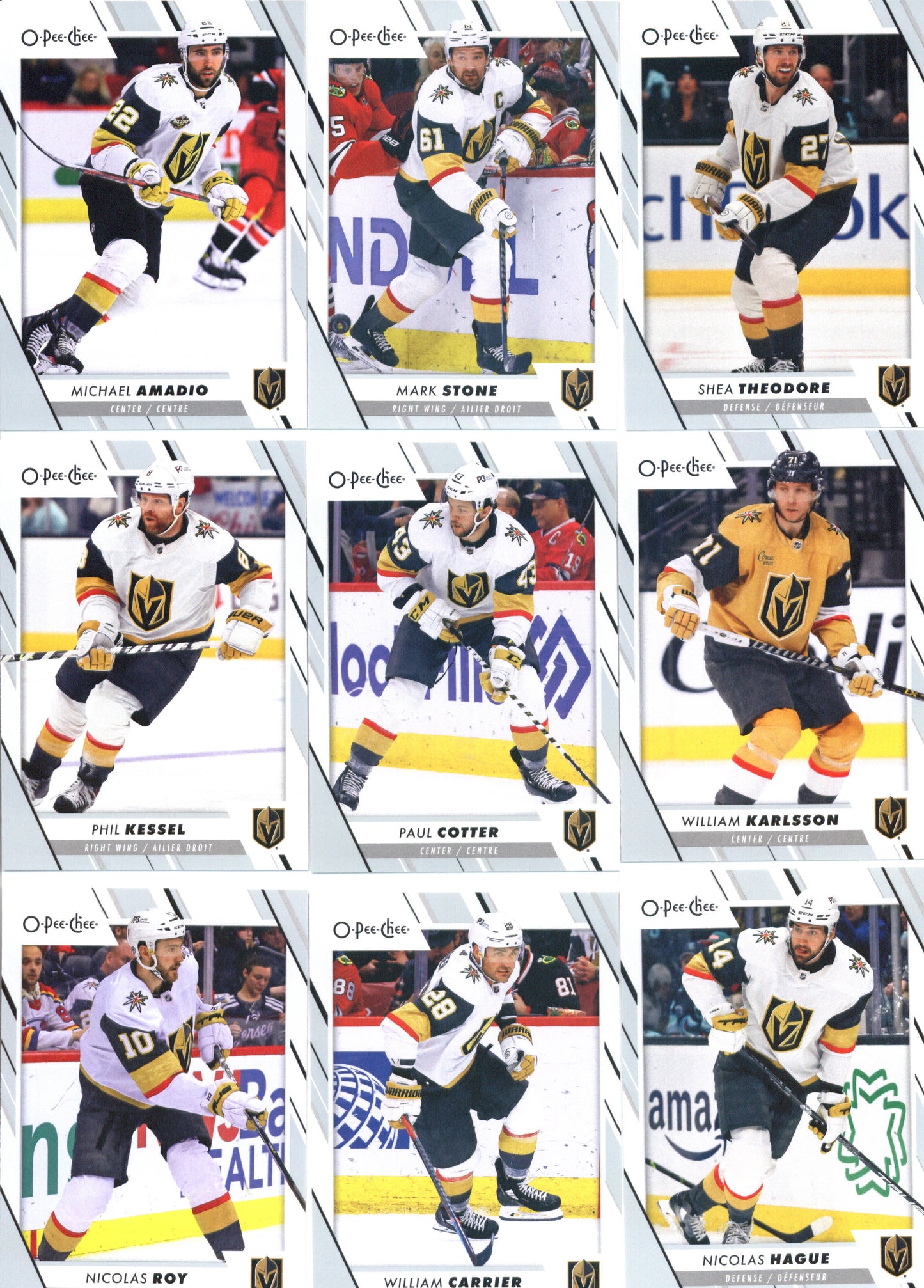 2023-24 O-Pee-Chee Veterans Vegas Golden Knights Team Set of 17 Cards