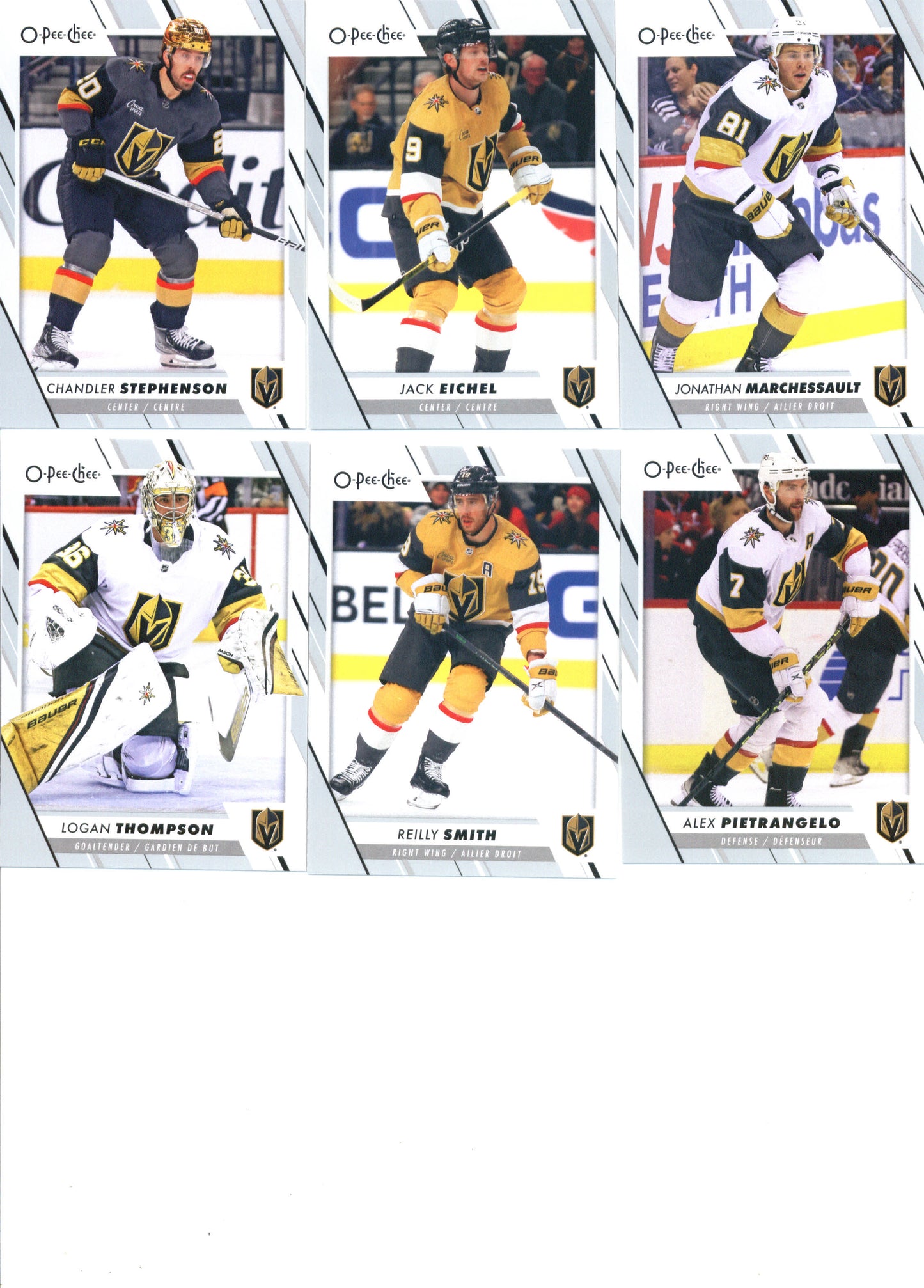 2023-24 O-Pee-Chee Veterans Vegas Golden Knights Team Set of 17 Cards