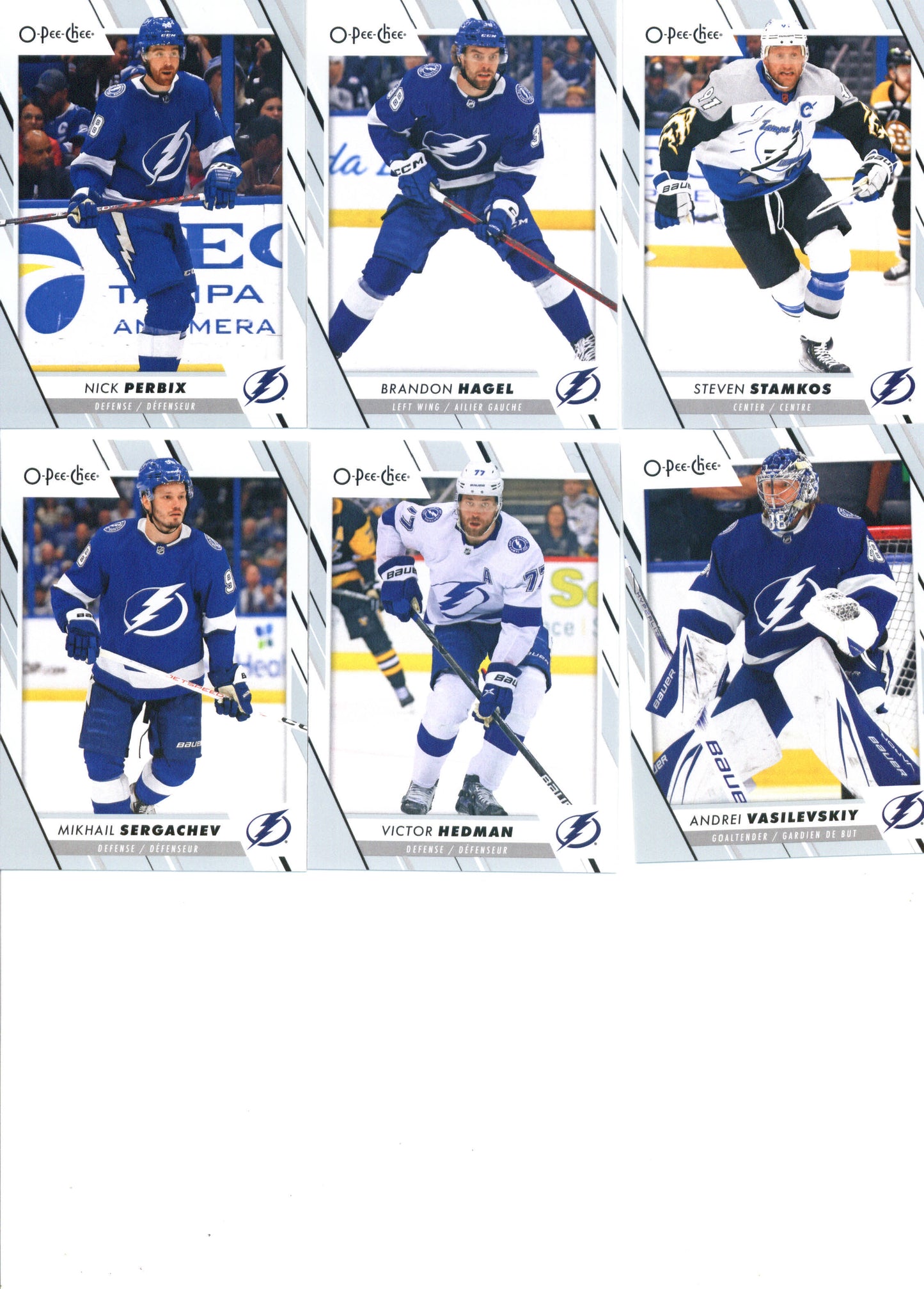 2023-24 O-Pee-Chee Veterans Tampa Bay Lightning Team Set of 17 Cards