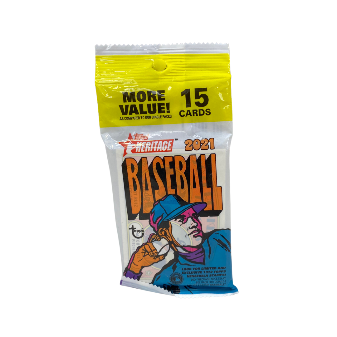 2021 Topps Heritage Baseball Pack (15 Cards) - GotBaseballCards