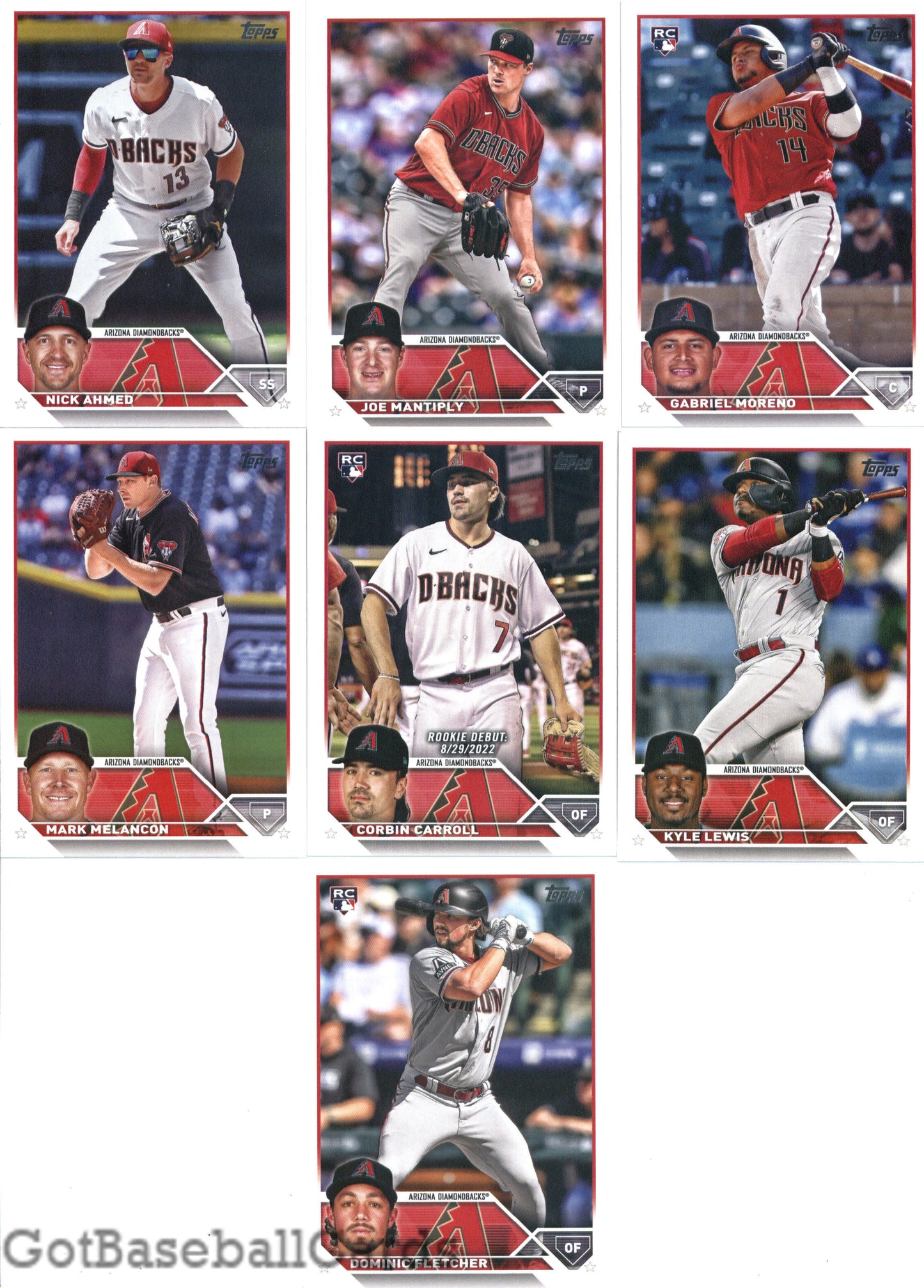 2023 Topps Complete Master Arizona Diamondbacks Team Set of 35 Cards - GotBaseballCards