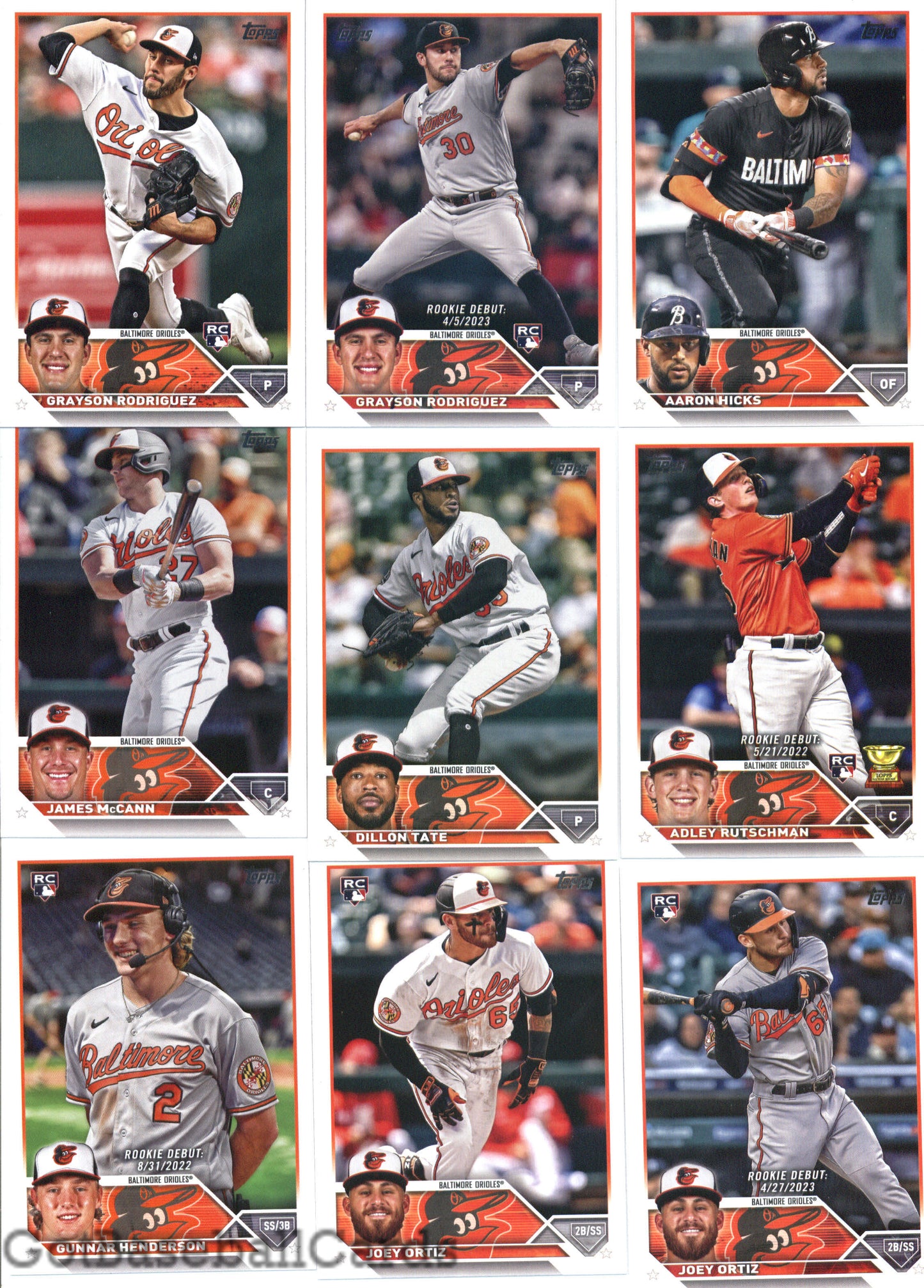 2023 Topps Complete Master Baltimore Orioles Team Set of 37 Cards - GotBaseballCards
