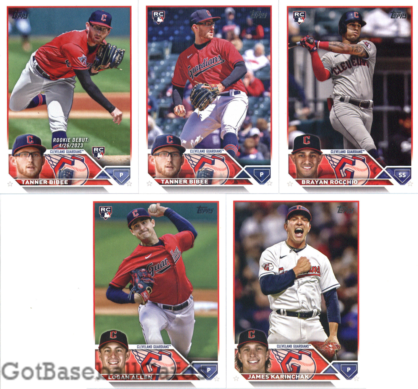 2023 Topps Complete Master Cleveland Guardians Team Set of 35 Cards - GotBaseballCards