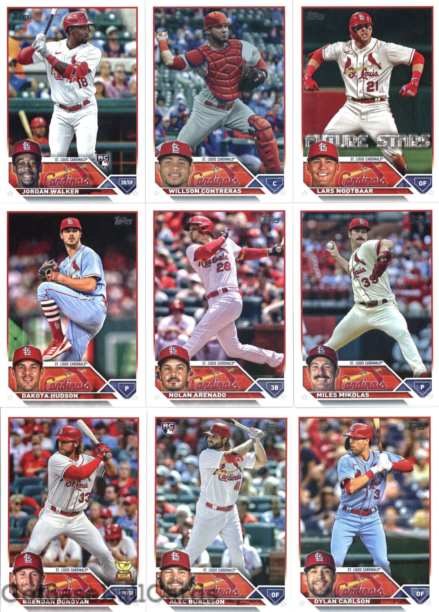 2023 Topps Complete Set (Series 1 & 2) St. Louis Cardinals Team Set of 24 Cards - GotBaseballCards