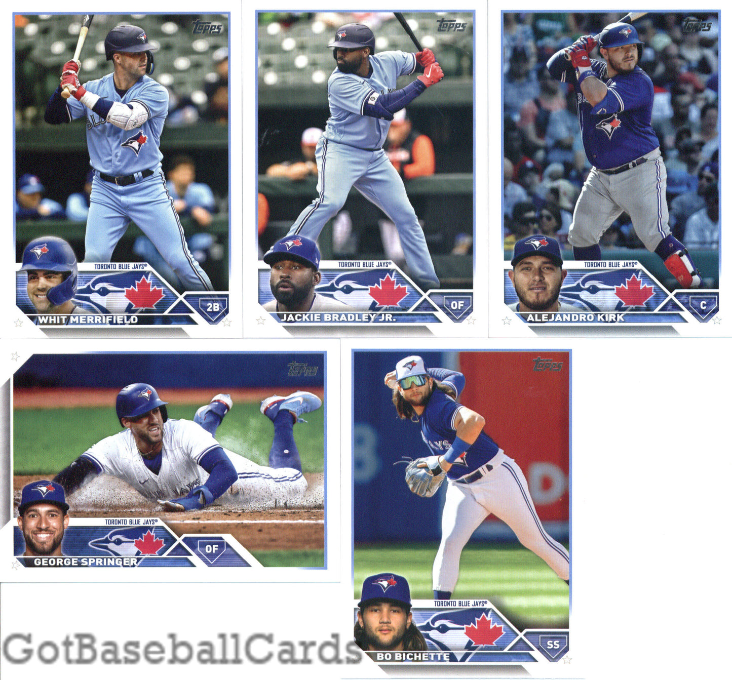 2023 Topps Complete Set (Series 1 & 2) Toronto Blue Jays Team Set of 21 Cards - GotBaseballCards