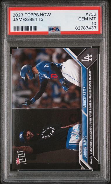 2023 Topps Now #736 - James/Betts PSA 10 GEM MT - GotBaseballCards