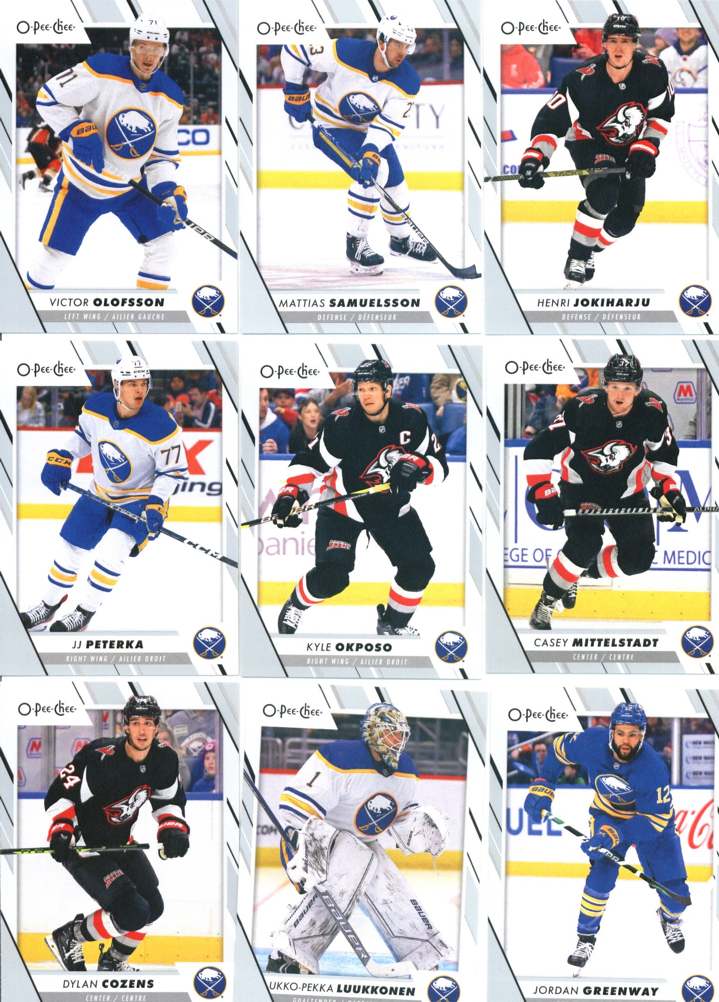 2023-24 O-Pee-Chee Veterans Buffalo Sabres Team Set of 17 Cards - GotBaseballCards
