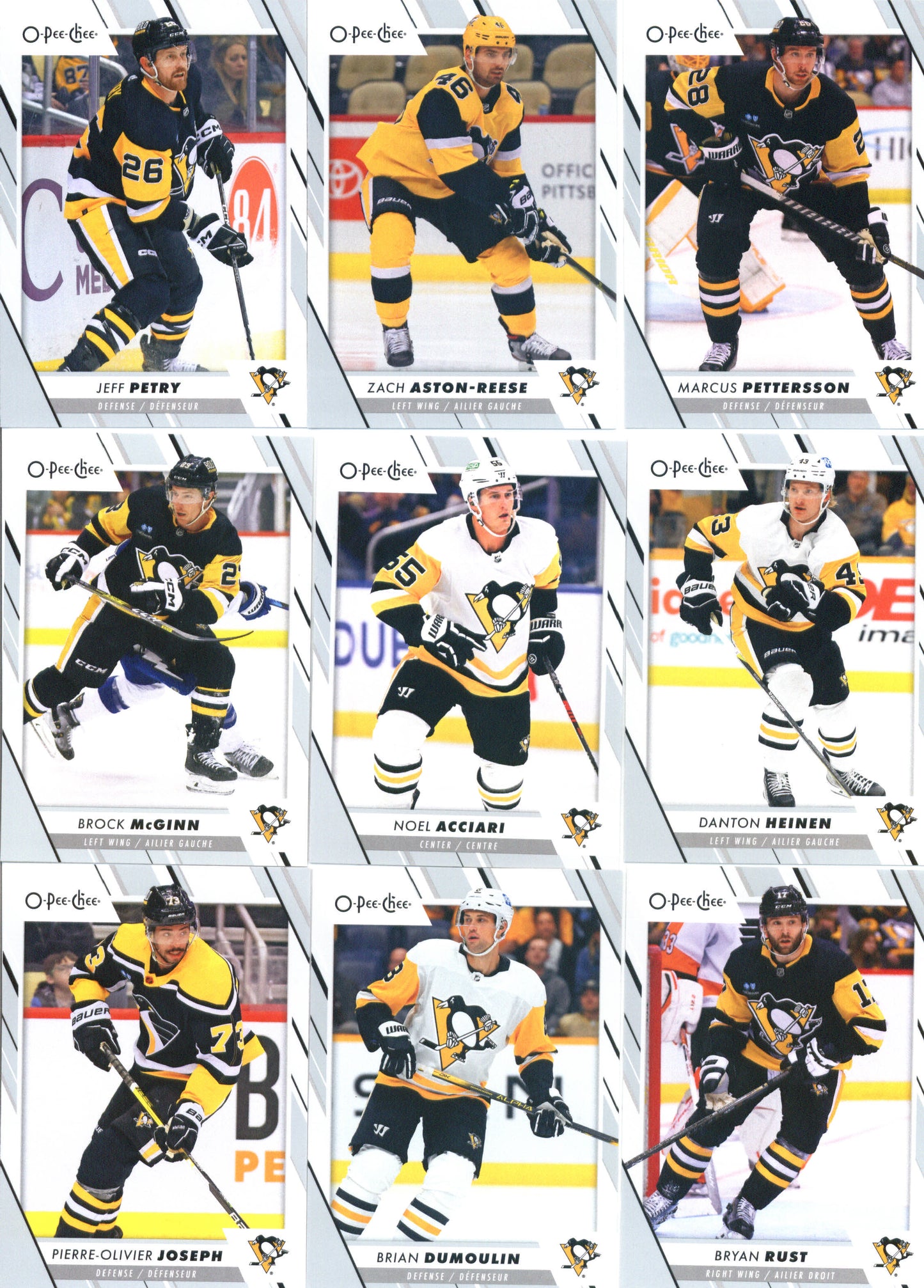 2023-24 O-Pee-Chee Veterans Pittsburgh Penguins Team Set of 19 Cards - GotBaseballCards