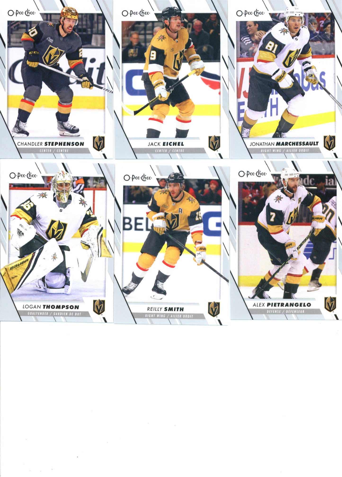 2023-24 O-Pee-Chee Veterans Vegas Golden Knights Team Set of 17 Cards - GotBaseballCards
