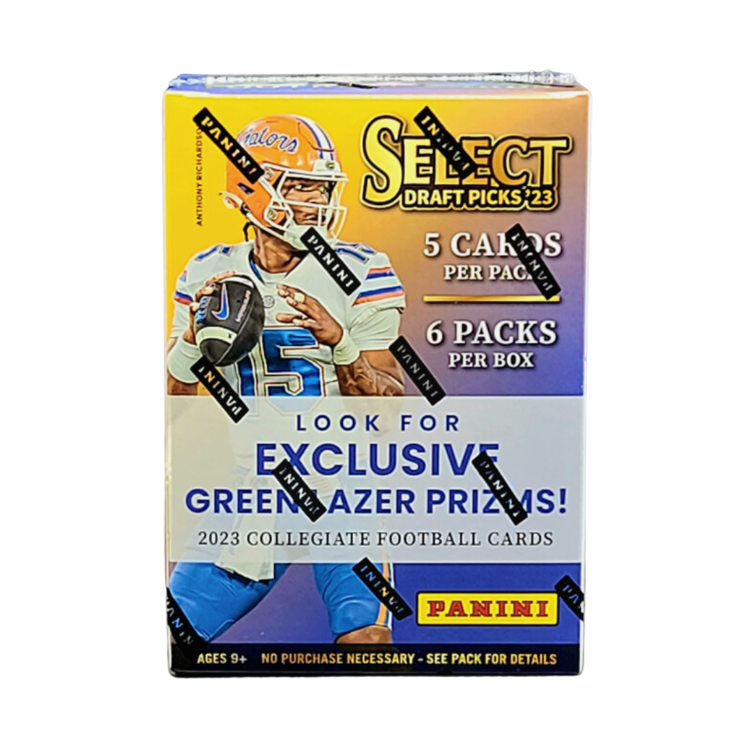 2023 Panini Select Draft Picks Football Blaster Box - Green Lazer