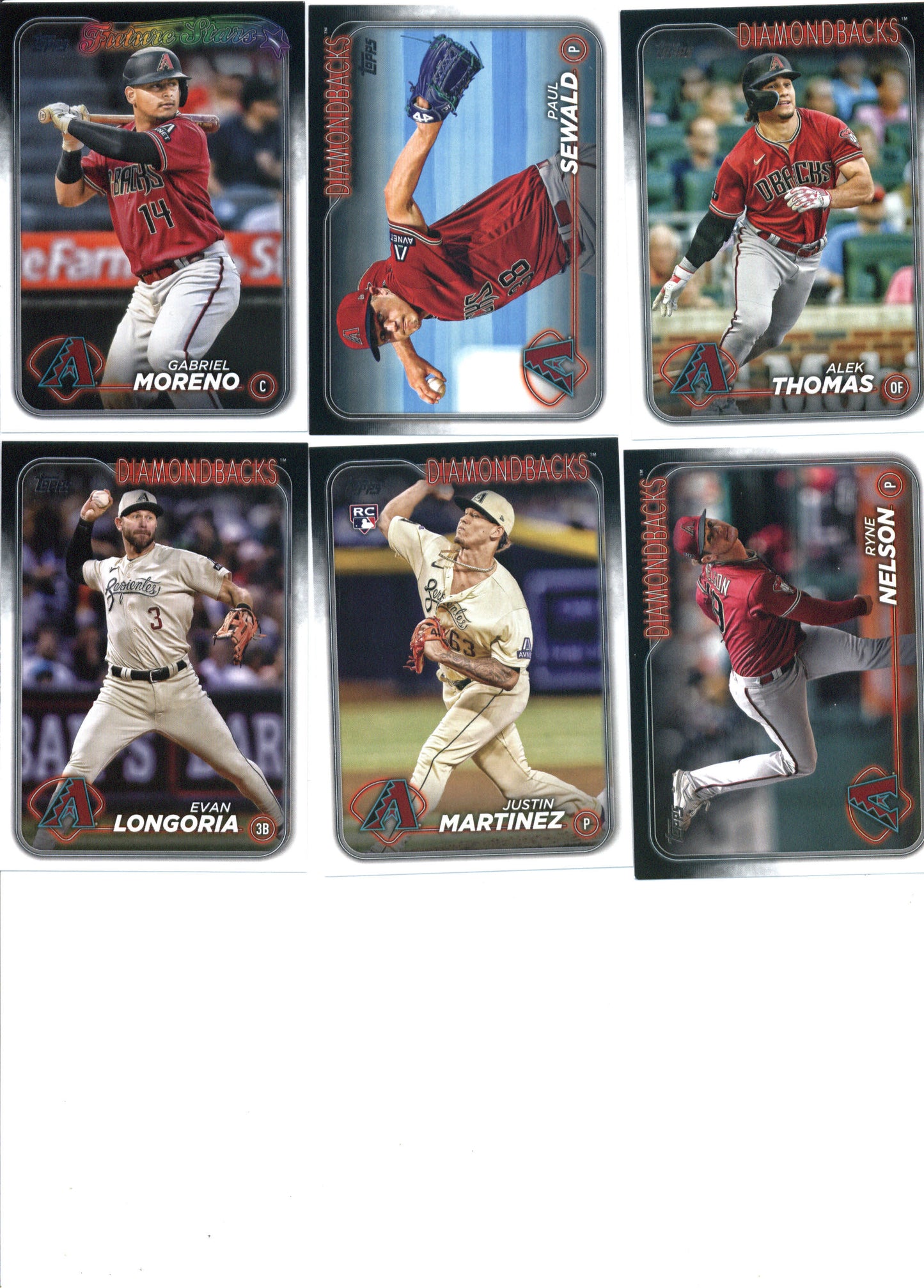 2024 Topps Series 1 Arizona Diamondbacks Team Set of 12 Cards