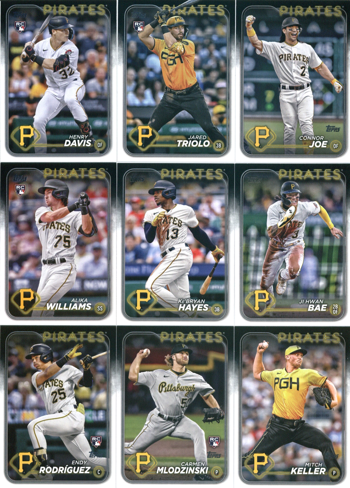 2024 Topps Series 1 Pittsburgh Pirates Team Set of 14 Cards