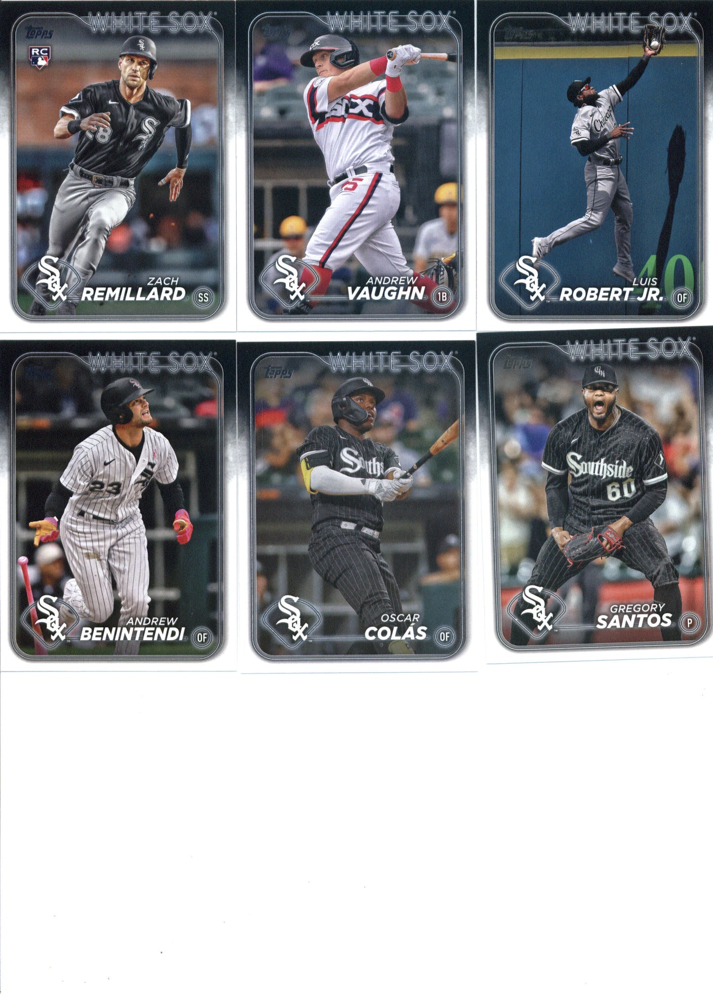 2024 Topps Series 1 Chicago White Sox Team Set of 9 Cards - GotBaseballCards