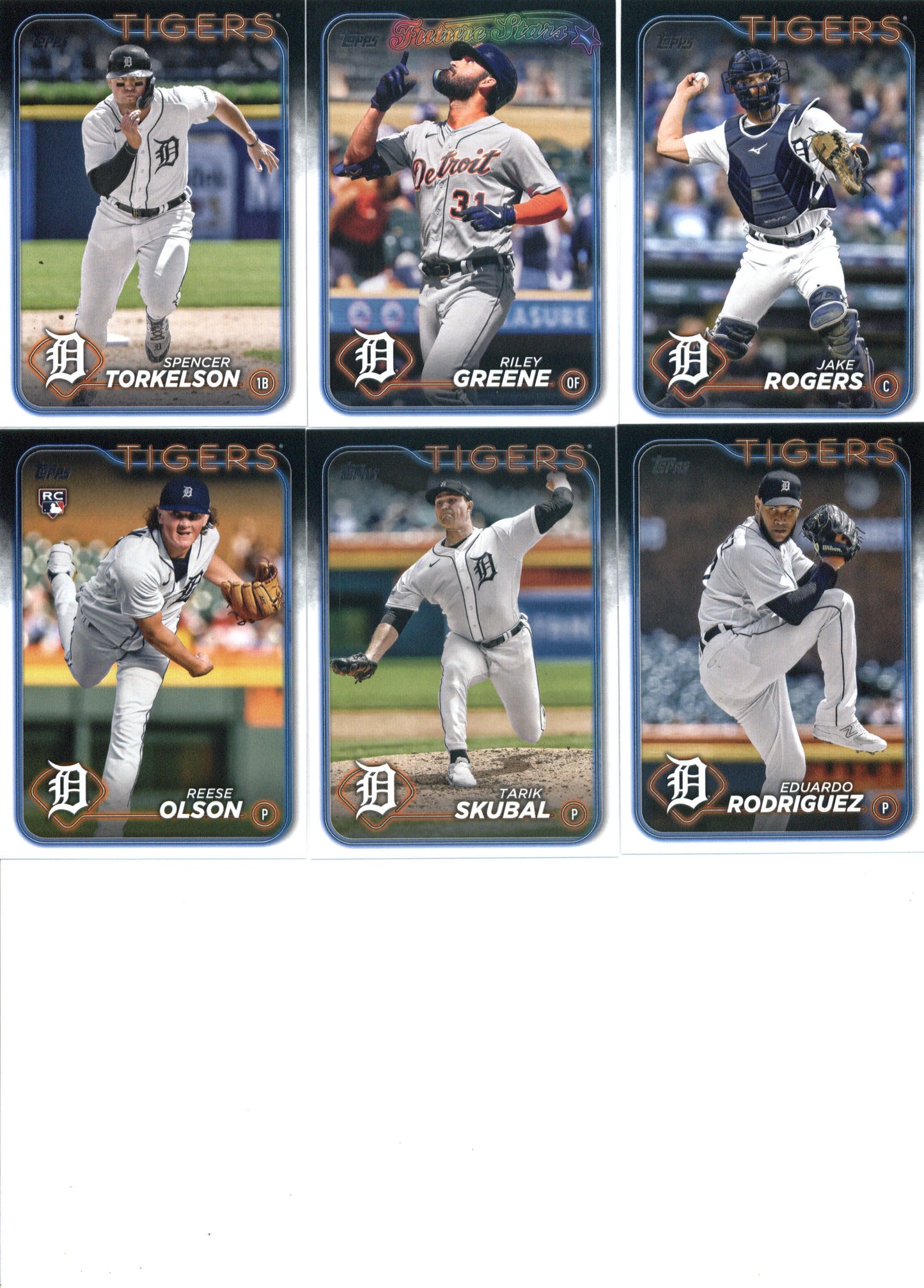 2024 Topps Series 1 Detroit Tigers Team Set of 11 Cards - GotBaseballCards