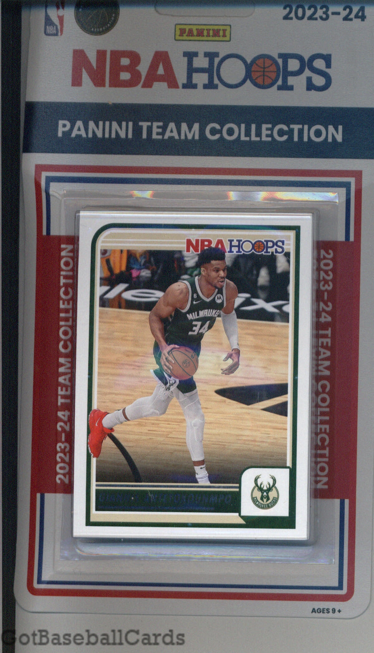 2023-24 Hoops Factory Sealed Milwaukee Bucks Team Set of 9 Cards - GotBaseballCards