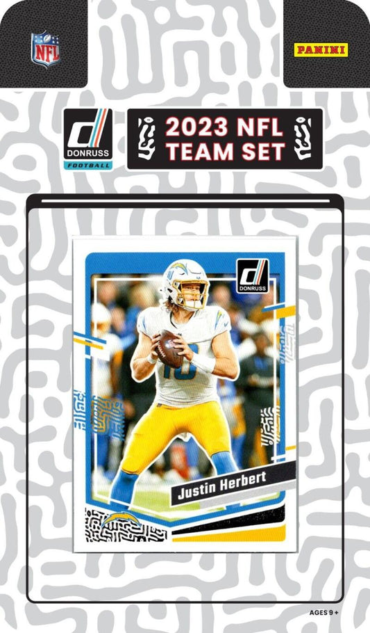 2023 Panini Donruss Los Angeles Chargers Factory Football Team Set (13 Cards) - GotBaseballCards