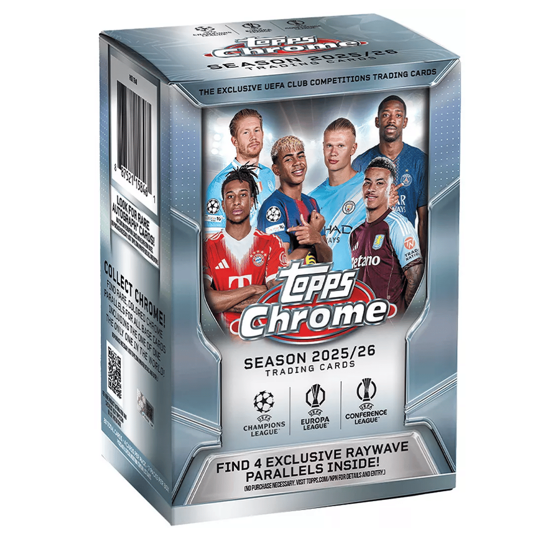 2025/26 Topps UEFA Club Competitions Chrome Soccer Blaster Box