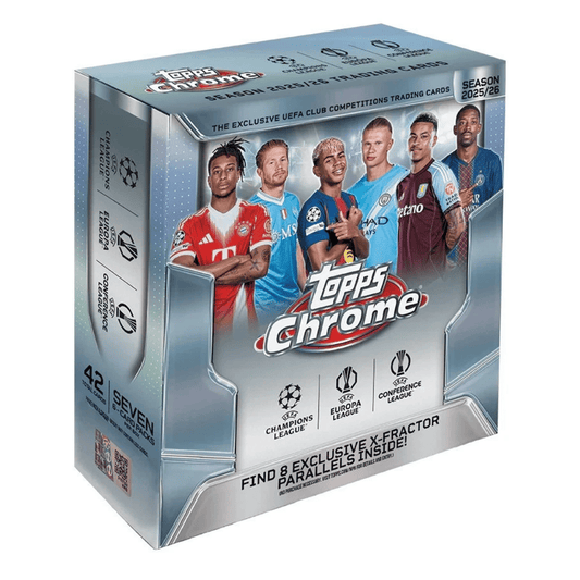 2025/26 Topps UEFA Club Competitions Chrome Soccer Mega Box