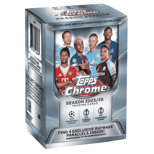 2025-26 Topps Chrome UEFA Club Competitions Soccer Blaster Box