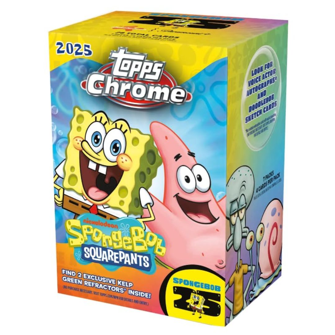 2025 Topps Chrome SpongeBob SquarePants 25th Anniversary Blaster Box