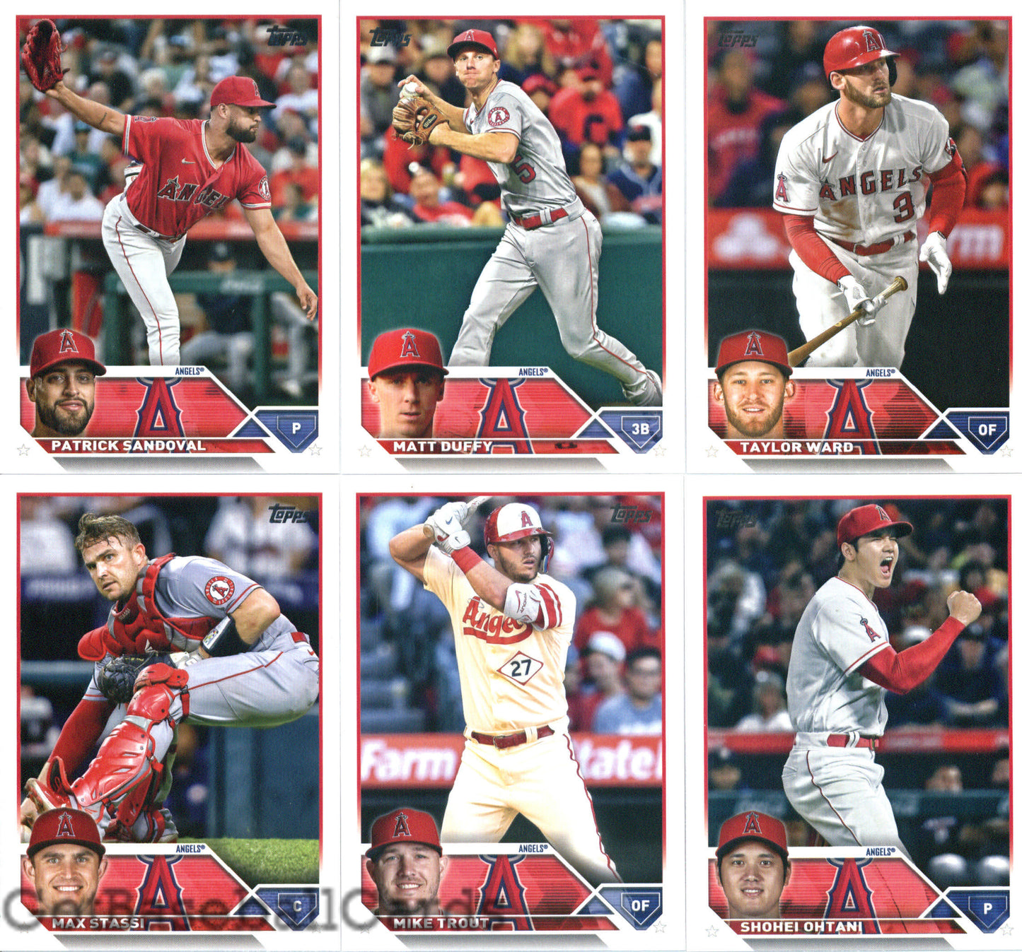 2023 Topps Complete Master Los Angeles Angels Team Set of 34 Cards