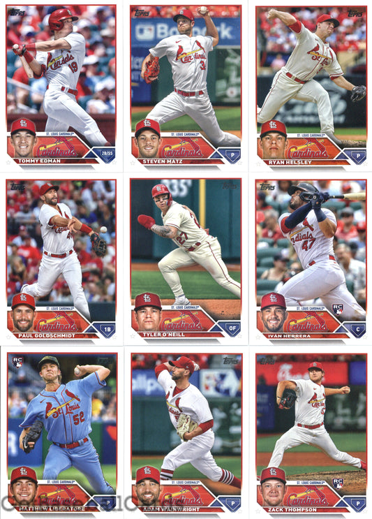 2023 Topps Complete Set (Series 1 & 2) St. Louis Cardinals Team Set of 24 Cards