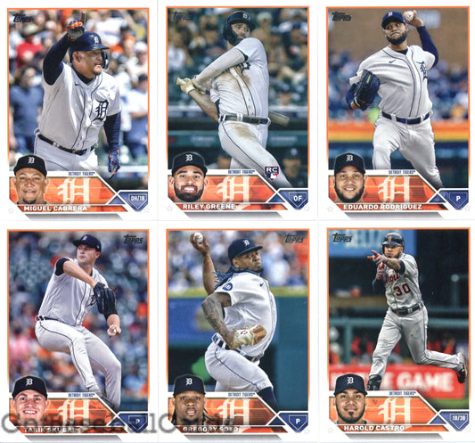 2023 Topps Complete Set (Series 1 & 2) Detroit Tigers Team Set of 23 Cards