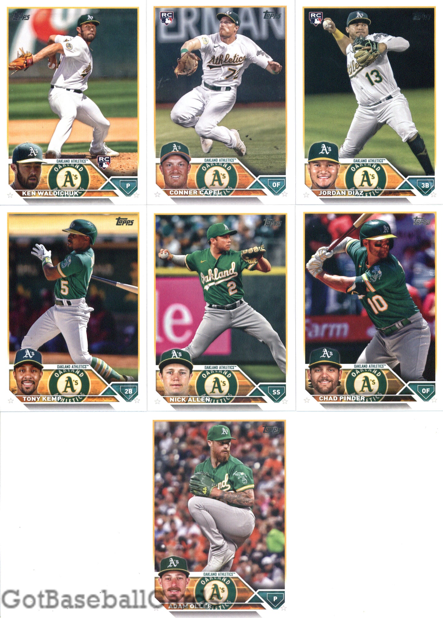 2023 Topps Complete Master Oakland Athletics Team Set of 39 Cards