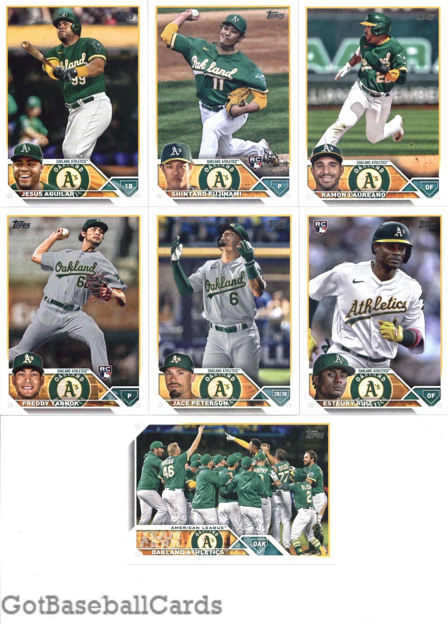 2023 Topps Complete Master Oakland Athletics Team Set of 39 Cards