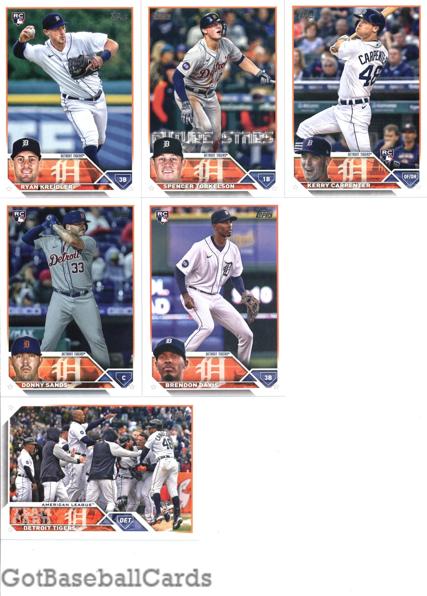 2023 Topps Complete Master Detroit Tigers Team Set of 33 Cards