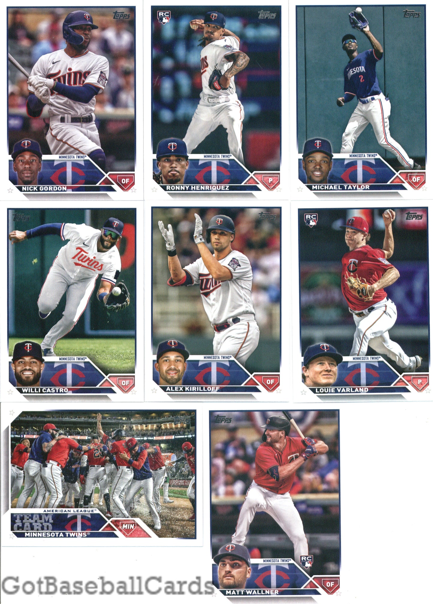 2023 Topps Complete Master Minnesota Twins Team Set of 39 Cards