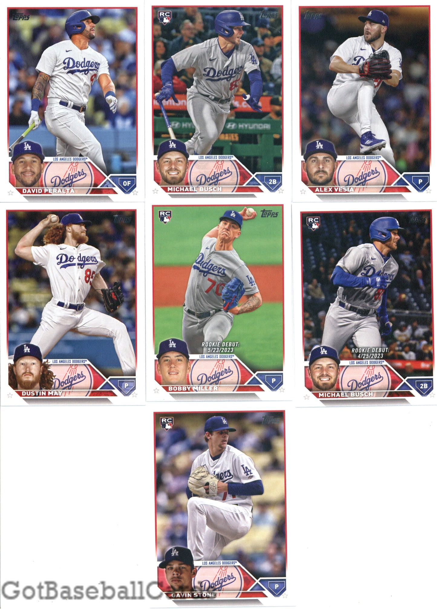 2023 Topps Complete Master Los Angeles Dodgers Team Set of 35 Cards