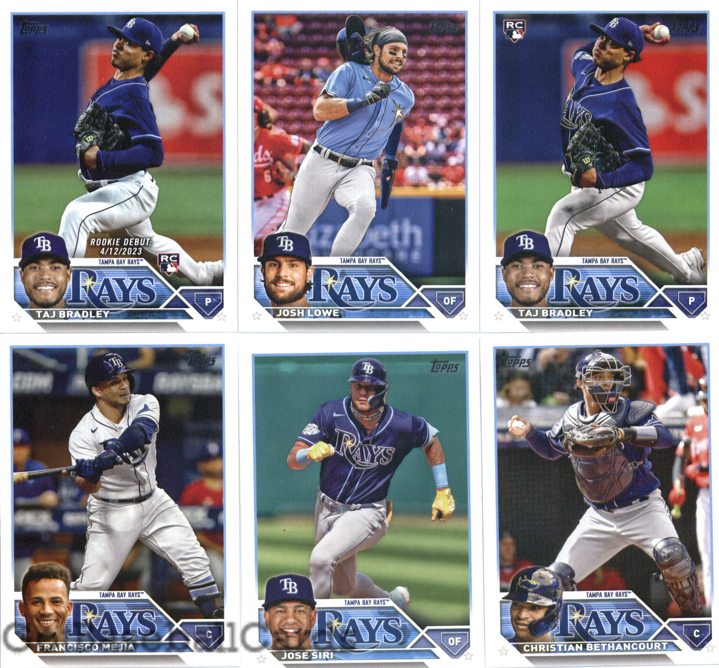 2023 Topps Complete Master Tampa Bay Rays Team Set of 26 Cards