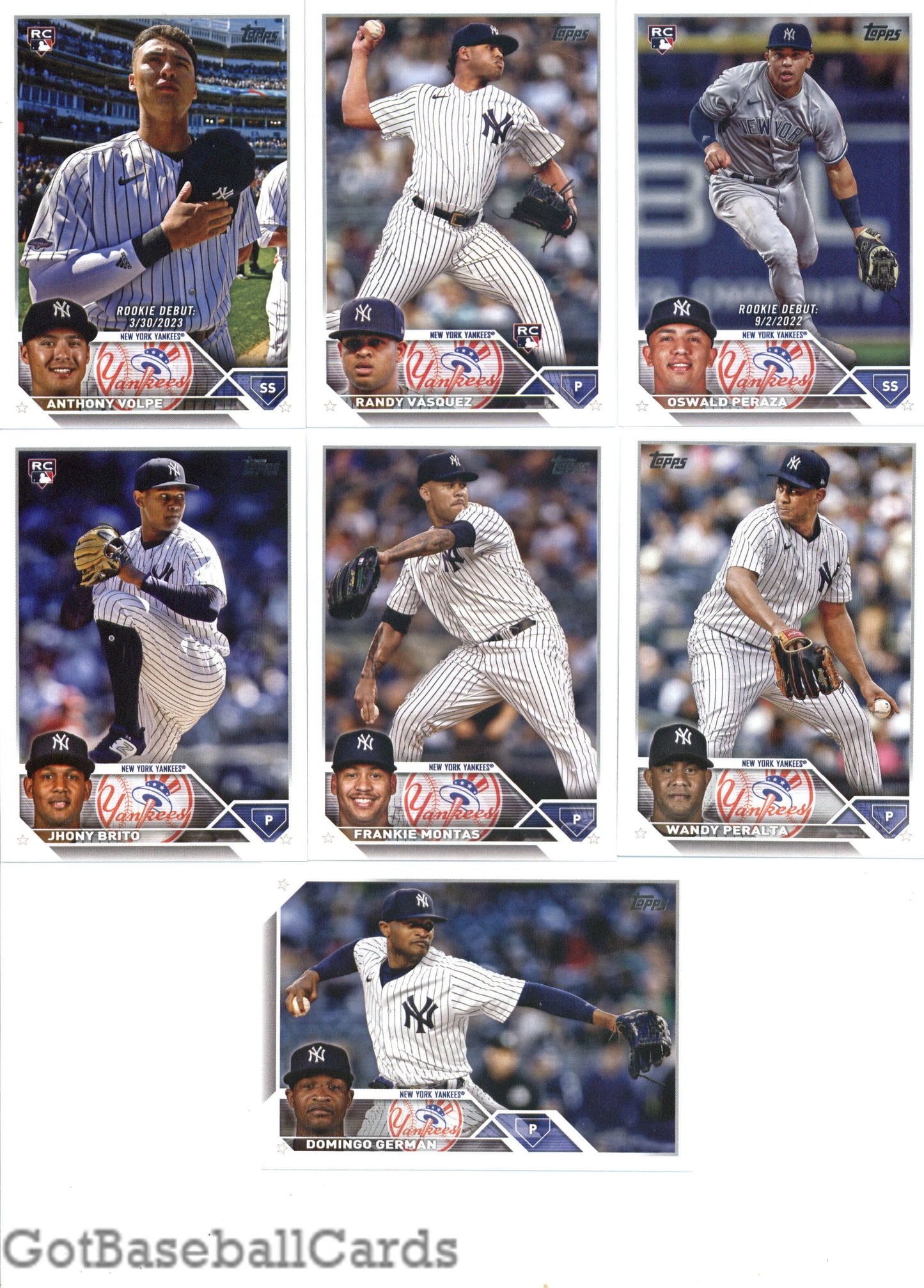 2023 Topps Complete Master New York Yankees Team Set of 32 Cards