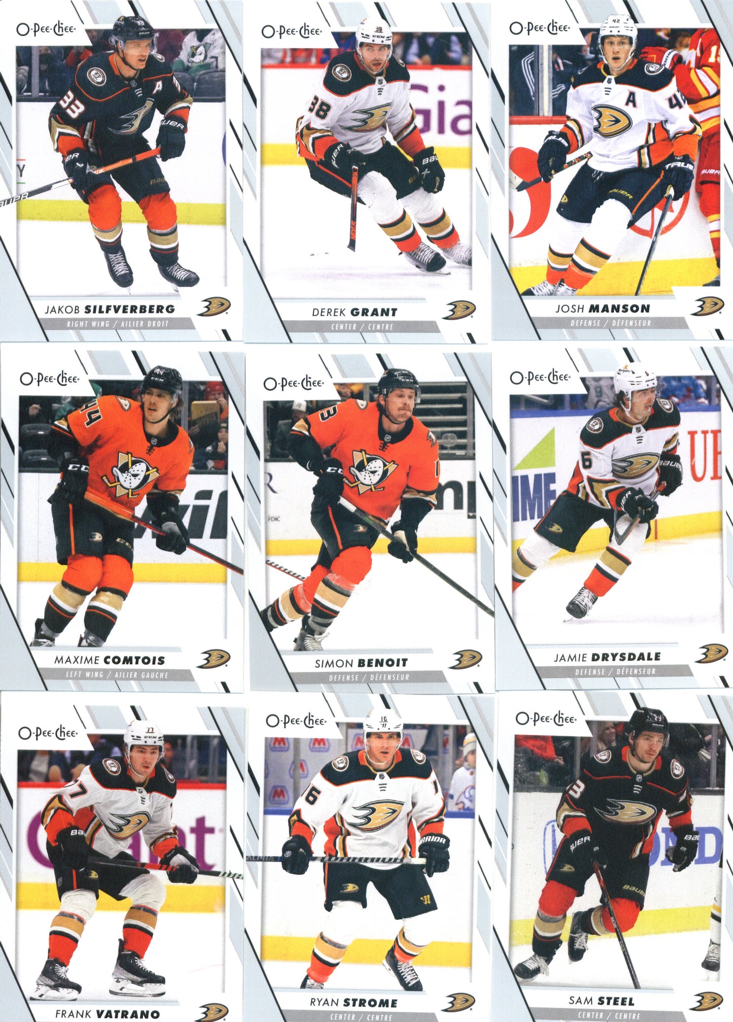 2023-24 O-Pee-Chee Veterans Anaheim Ducks Team Set of 18 Cards