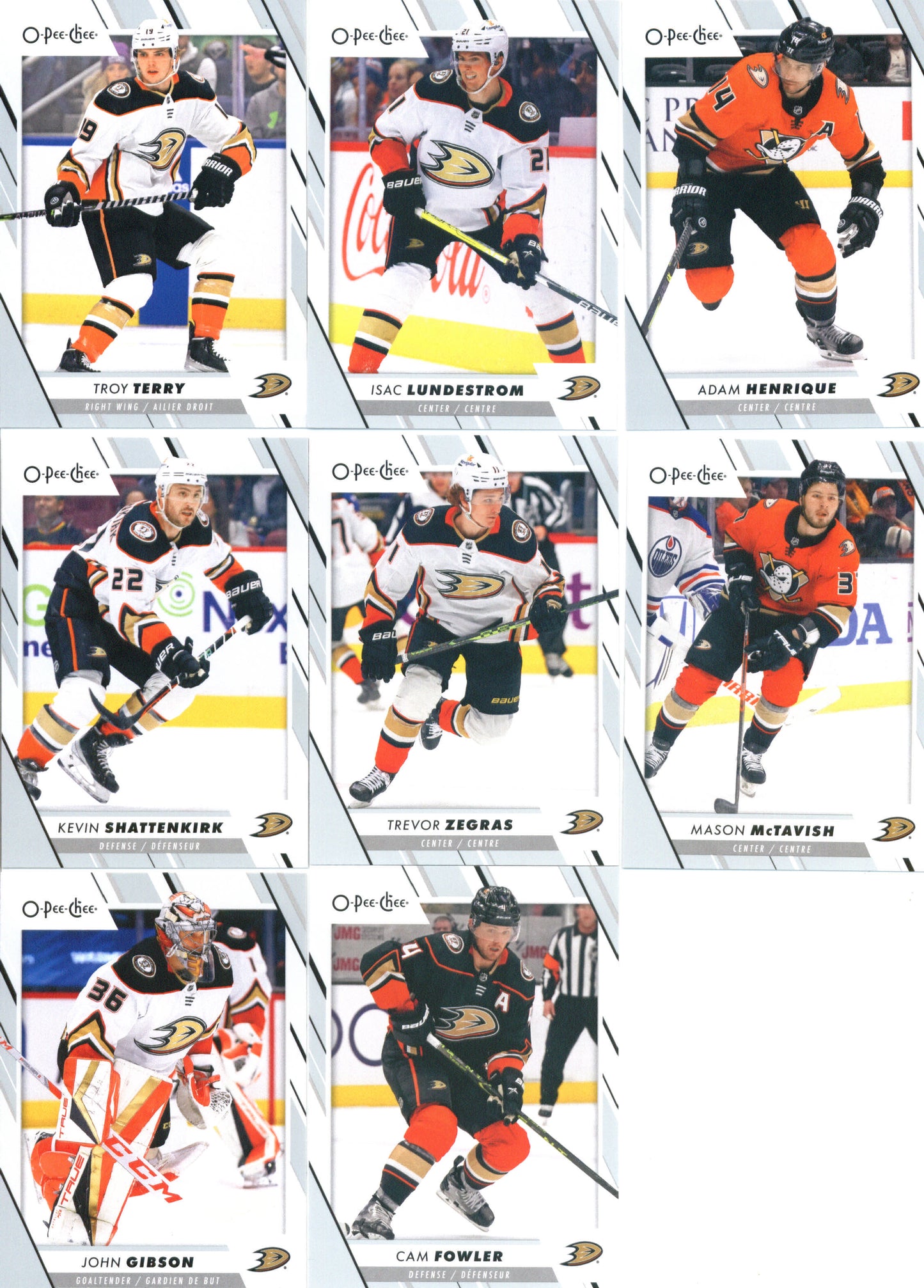 2023-24 O-Pee-Chee Veterans Anaheim Ducks Team Set of 18 Cards