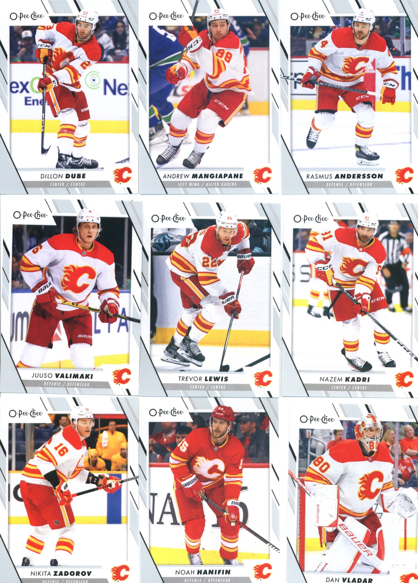 2023-24 O-Pee-Chee Veterans Calgary Flames Team Set of 16 Cards