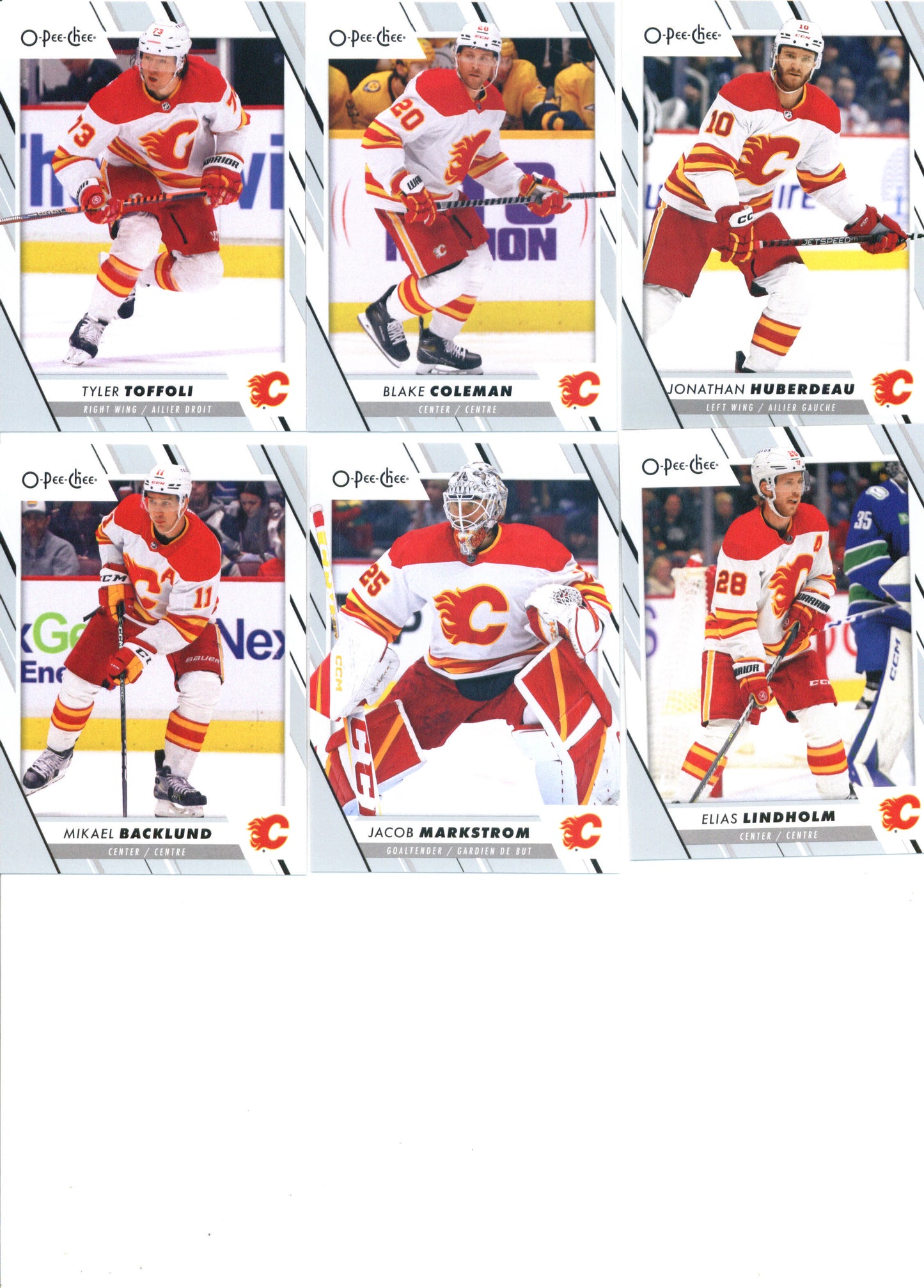 2023-24 O-Pee-Chee Veterans Calgary Flames Team Set of 16 Cards