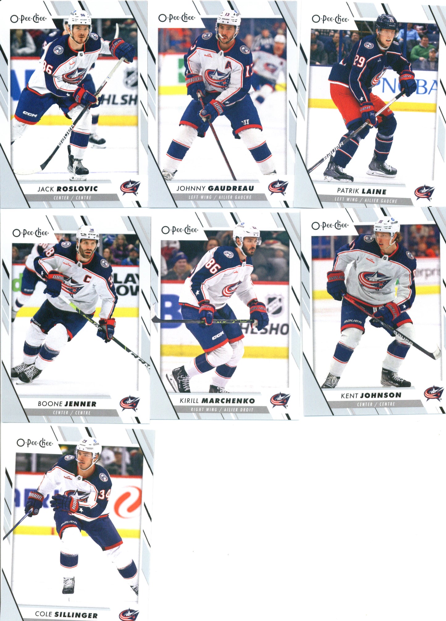 2023-24 O-Pee-Chee Veterans Columbus Blue Jackets Team Set of 17 Cards