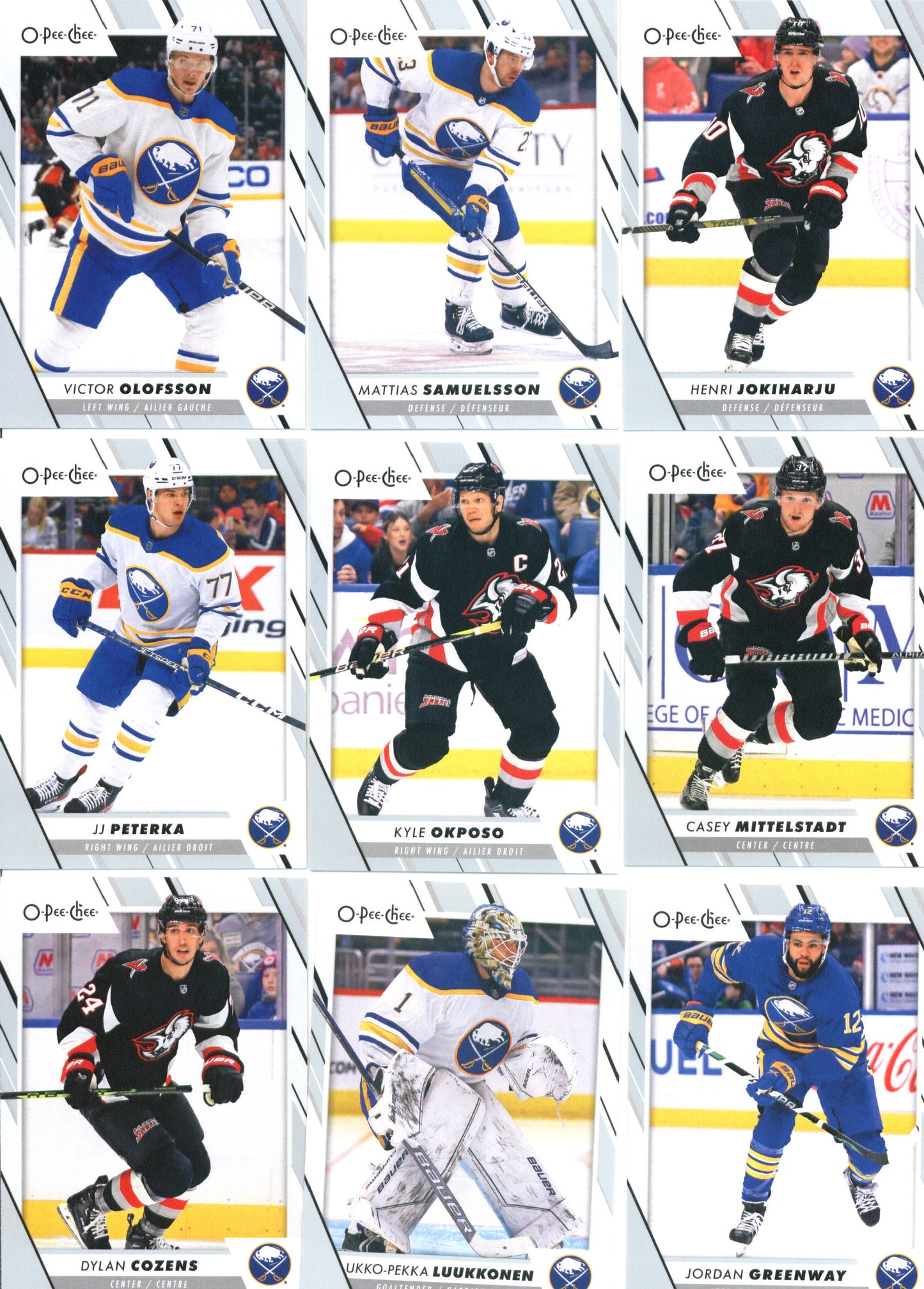 2023-24 O-Pee-Chee Veterans Buffalo Sabres Team Set of 17 Cards