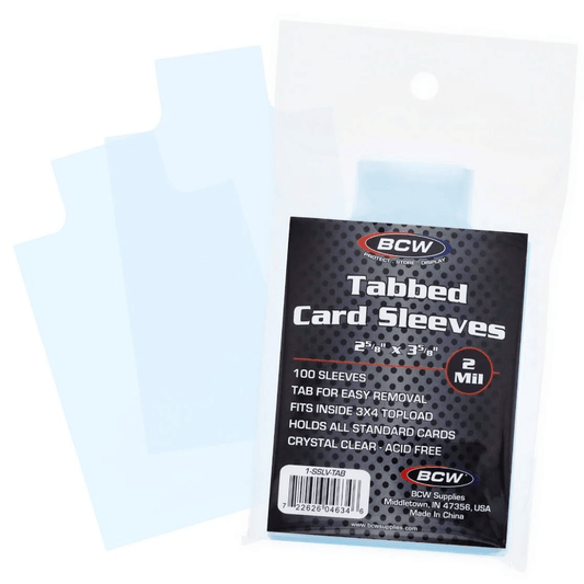 BCW - Tabbed Card Sleeves - 100 Count