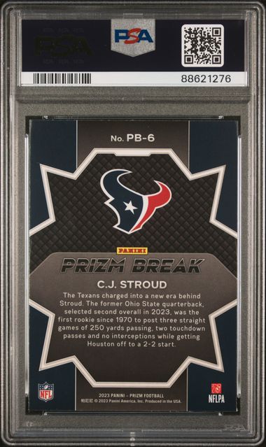 2023 Prizm #PB6 - CJ Stroud Prizm Break PSA 9 Mint